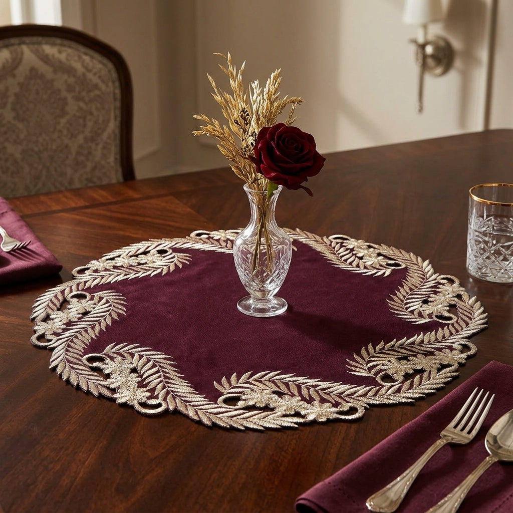 Purple Gold Doilies – Violet Dream, 15 Inch
