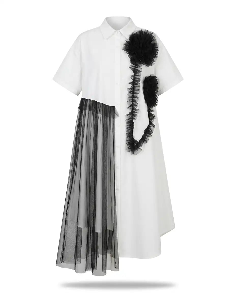 Audacious Mesh Layered Maxi Dress