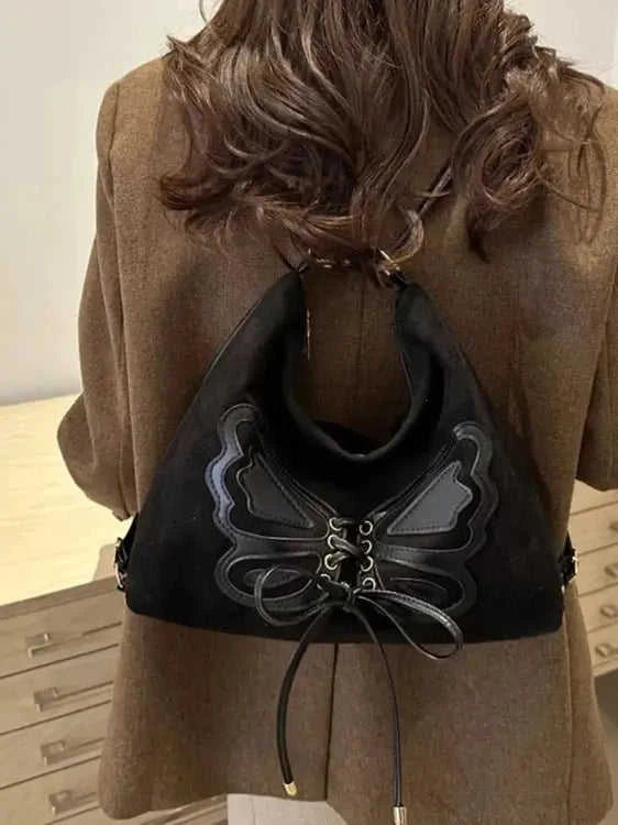 Women's Butterfly Shoulder Bag | Lace-Up Design, Boho Style Eco My Home Bag Salty Season LLC ecomyhome.store United States