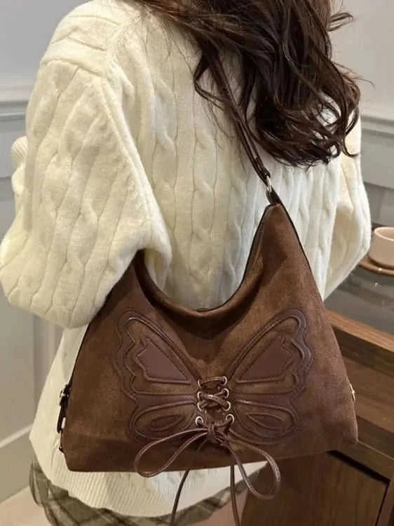 Women's Butterfly Shoulder Bag | Lace-Up Design, Boho Style Eco My Home Bag Salty Season LLC ecomyhome.store United States