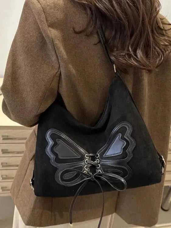 Women's Butterfly Shoulder Bag | Lace-Up Design, Boho Style Eco My Home Bag Salty Season LLC ecomyhome.store United States