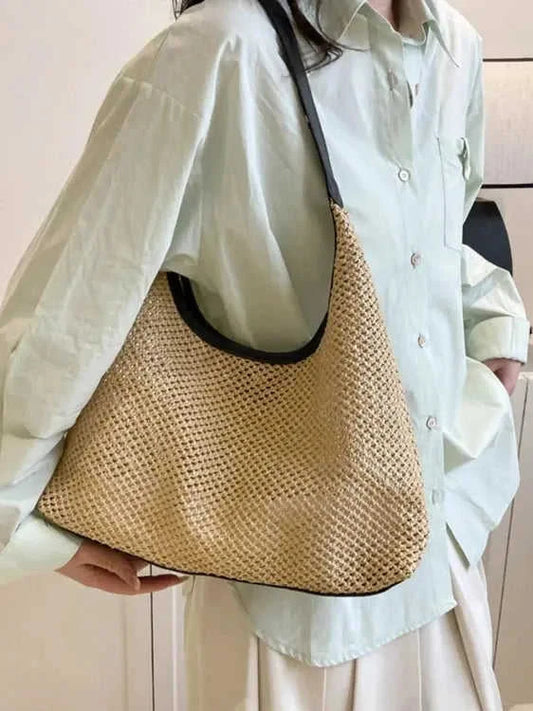 Women's Handwoven Straw Shoulder Bag | Chic, Eco-Friendly Boho Eco My Home Bag Salty Season LLC ecomyhome.store United States