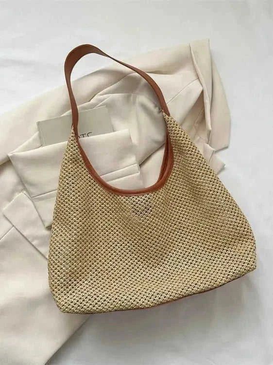Women's Handwoven Straw Shoulder Bag | Chic, Eco-Friendly Boho Eco My Home Bag Salty Season LLC ecomyhome.store United States