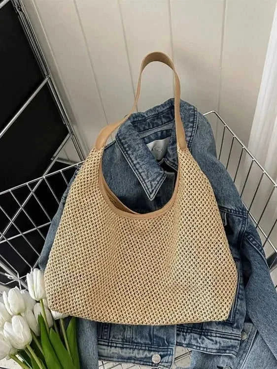 Women's Handwoven Straw Shoulder Bag | Chic, Eco-Friendly Boho Eco My Home Bag Salty Season LLC ecomyhome.store United States