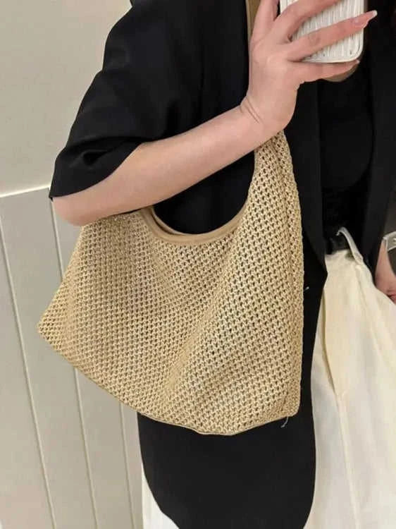 Women's Handwoven Straw Shoulder Bag | Chic, Eco-Friendly Boho Eco My Home Bag Salty Season LLC ecomyhome.store United States