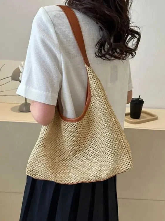 Women's Handwoven Straw Shoulder Bag | Chic, Eco-Friendly Boho Eco My Home Bag Salty Season LLC ecomyhome.store United States
