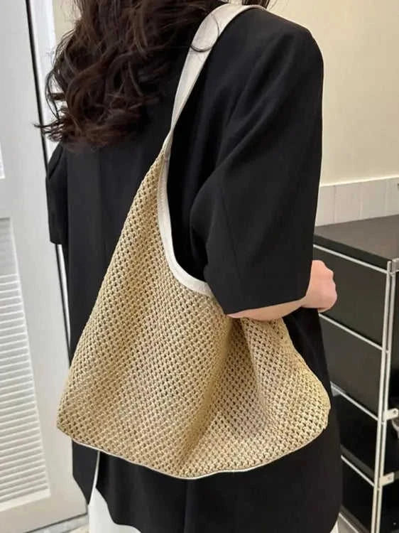 Women's Handwoven Straw Shoulder Bag | Chic, Eco-Friendly Boho Eco My Home Bag Salty Season LLC ecomyhome.store United States
