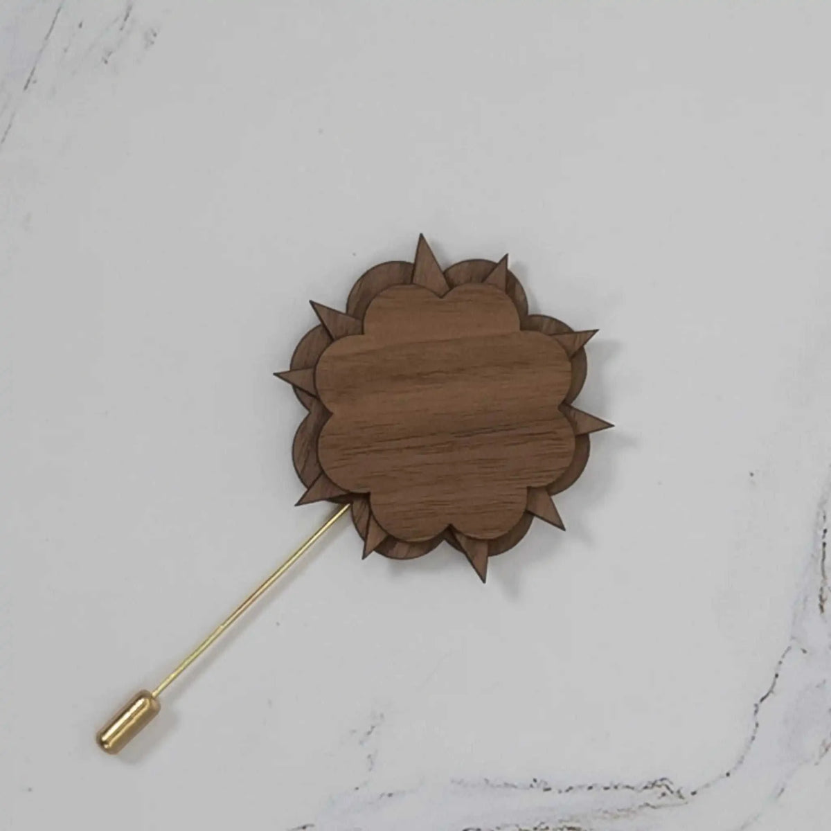 Wood Brooch | Starburst Cloud Eco My Home Brooch PRW Made ecomyhome.store United States