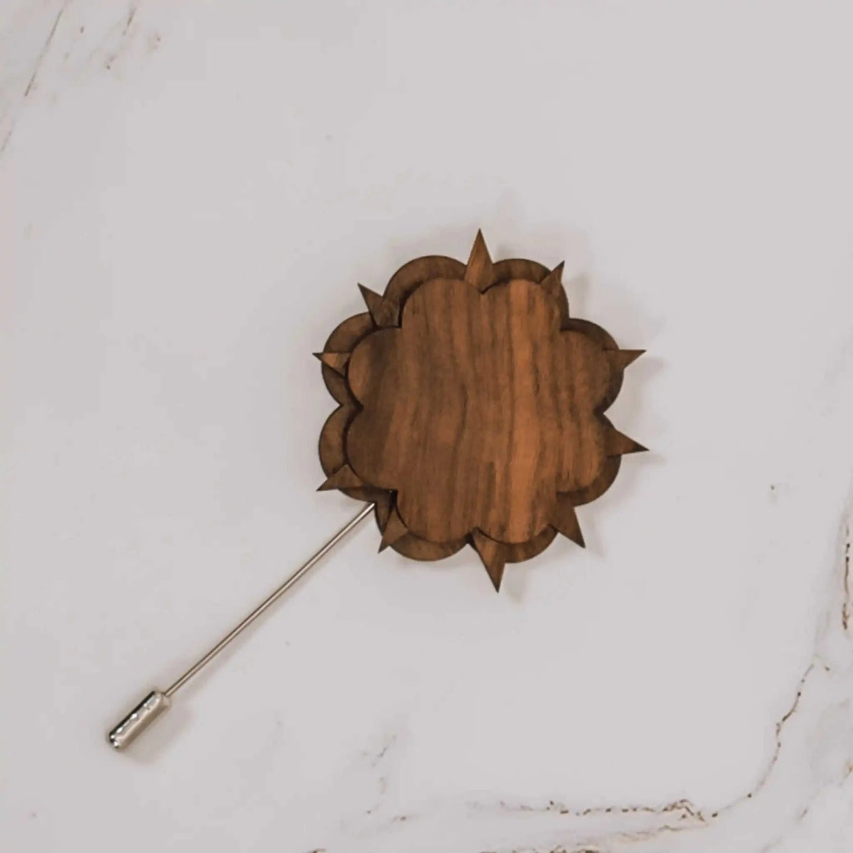 Wood Brooch | Starburst Cloud Eco My Home Brooch PRW Made ecomyhome.store United States