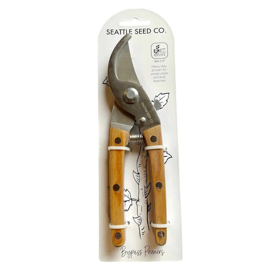 Wood Handled Spring-Loaded Bypass Pruners Home Garden Tool Eco My Home  Seattle Seed Company ecomyhome.store United States