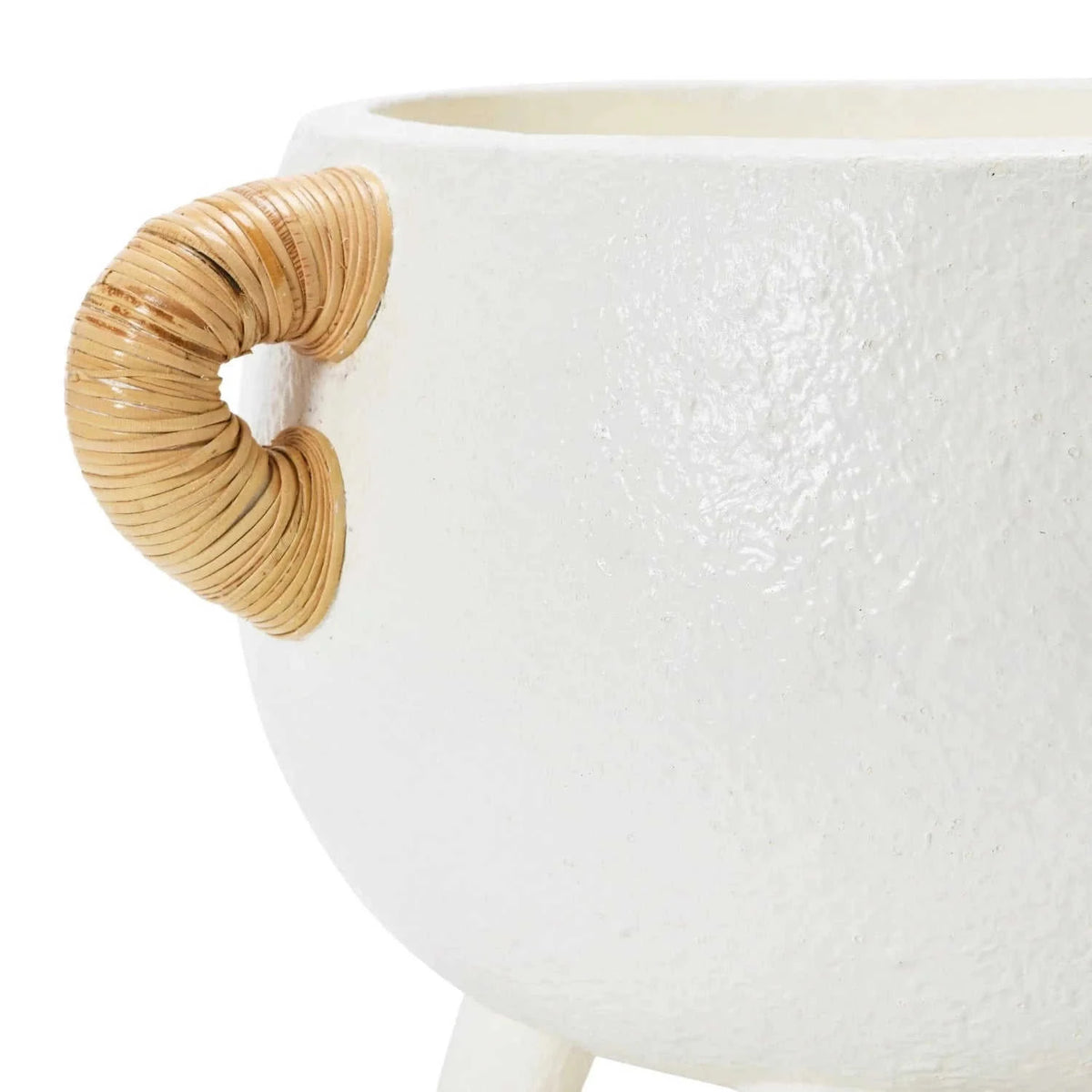 Wren Terracotta Planter with Rattan Handles Eco My Home Planters White Cliff Studio ecomyhome.store United States
