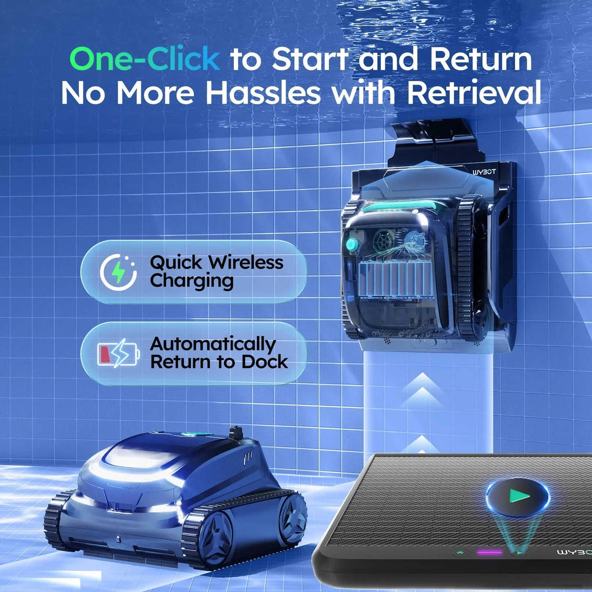 WYBOT S2 Solar with Solar-Powered Charging Dock Robotic Pool Cleaner Eco My Home Robotic Pool Cleaner WYBOT ecomyhome.store United States