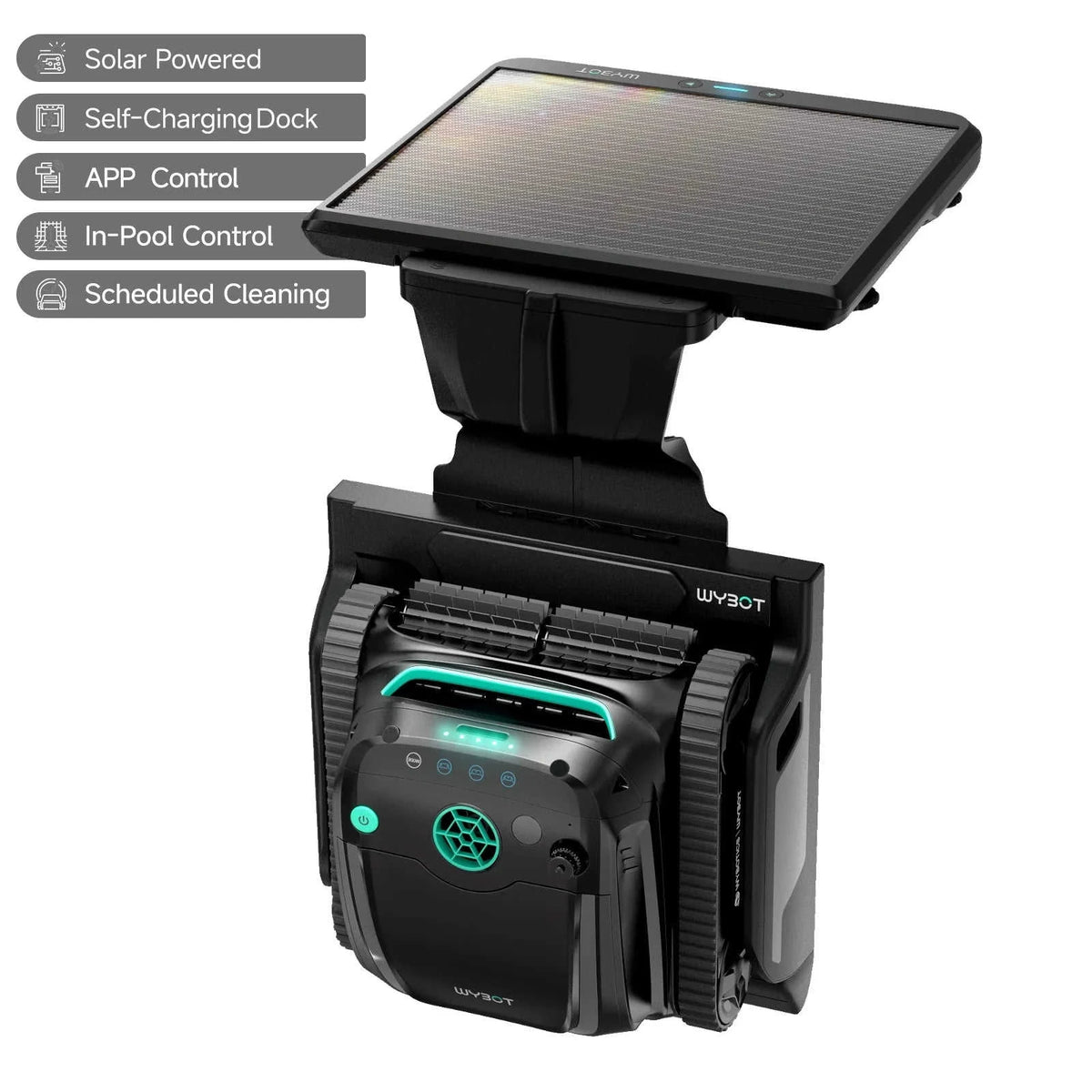WYBOT S2 Solar with Solar-Powered Charging Dock Robotic Pool Cleaner Eco My Home Robotic Pool Cleaner WYBOT ecomyhome.store United States