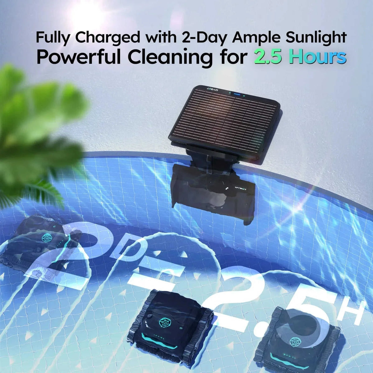 WYBOT S2 Solar with Solar-Powered Charging Dock Robotic Pool Cleaner Eco My Home Robotic Pool Cleaner WYBOT ecomyhome.store United States