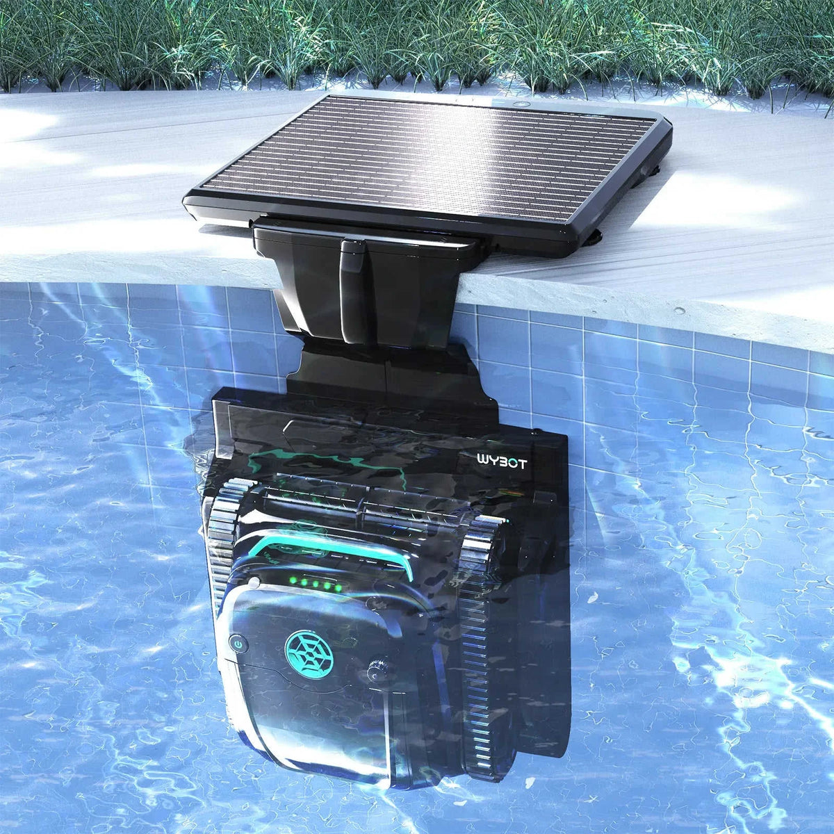 WYBOT S2 Solar with Solar-Powered Charging Dock Robotic Pool Cleaner Eco My Home Robotic Pool Cleaner WYBOT ecomyhome.store United States