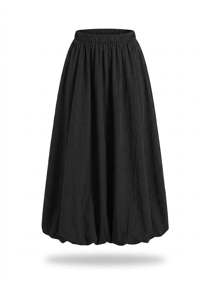Radiant A-Line Polyester Maxi Skirt