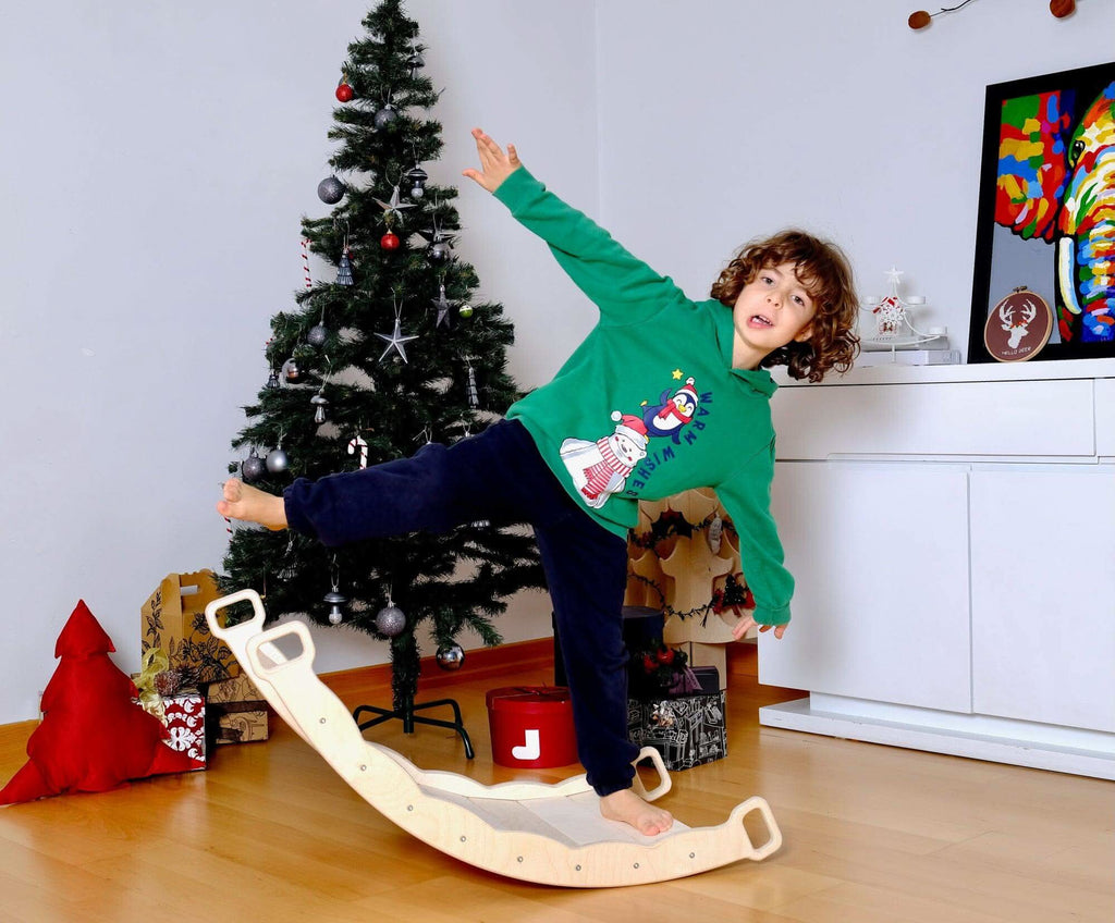 XL Wooden Balance Board with Pillow