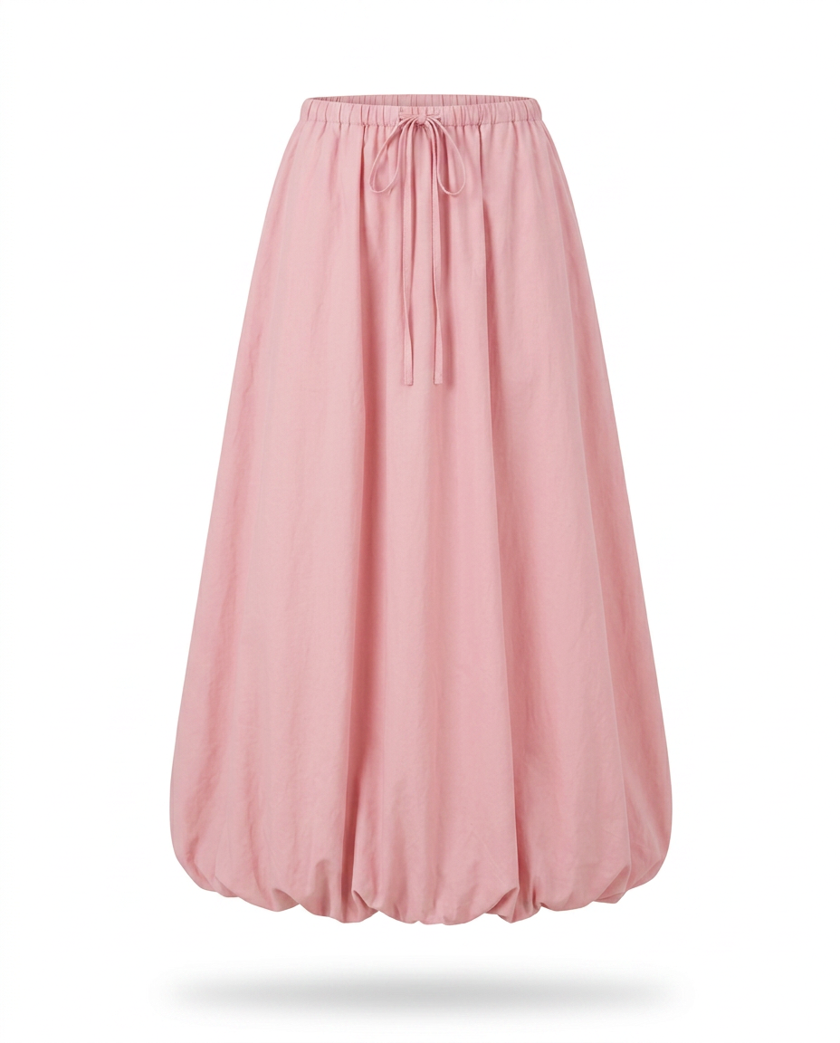 Radiant A-Line Polyester Maxi Skirt