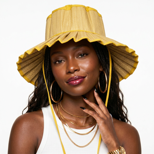 Limitless Straw Pleated Sun Hat