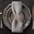 Silver Radiance – Napkin Rings in Silver Crystals Design, Elegant Decorative Dining Table Décor