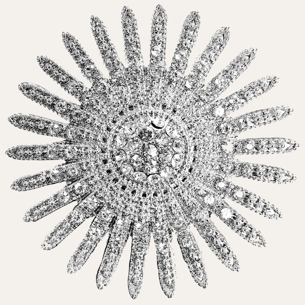 Silver Radiance – Napkin Rings in Silver Crystals Design, Elegant Decorative Dining Table Décor