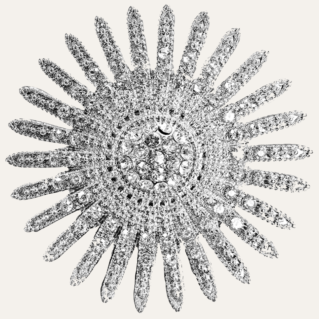 Silver Radiance – Napkin Rings in Silver Crystals Design, Elegant Decorative Dining Table Décor