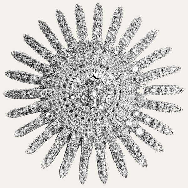 Silver Radiance – Napkin Rings in Silver Crystals Design, Elegant Decorative Dining Table Décor