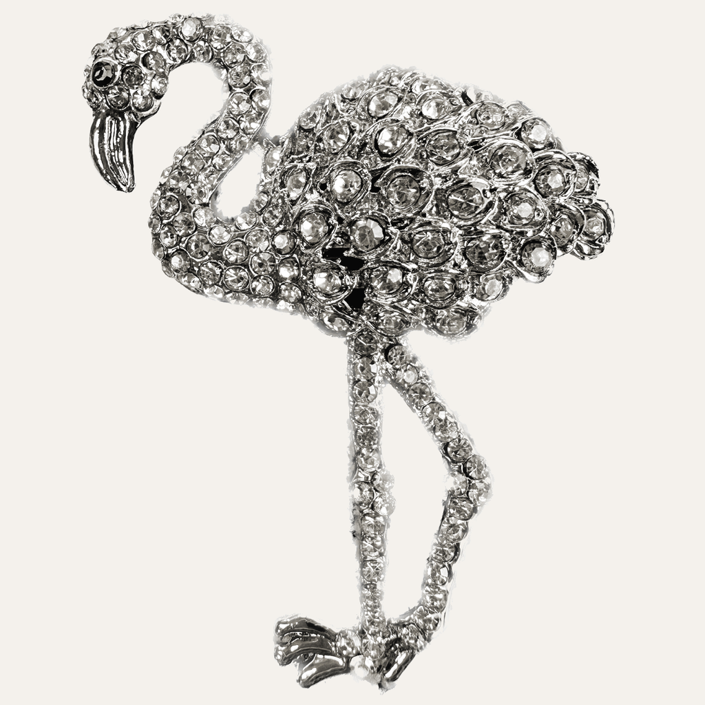 Tropical Charm – Napkin Rings in Silver Flamingo Design, Artistic Decorative Dining Table Accent